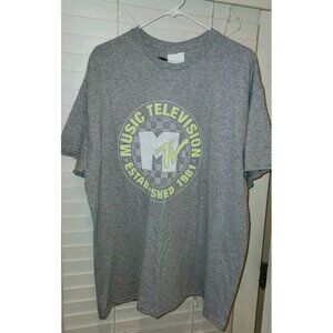 mens  Gray MTV Short Sleeve T-Shirt size XL new without tags..................B8